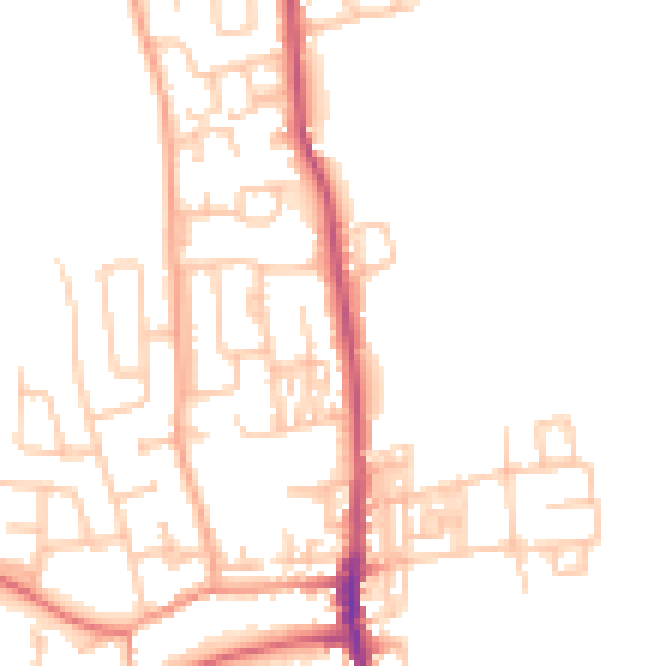 Daytime road noise heatmap for SR6 7ET