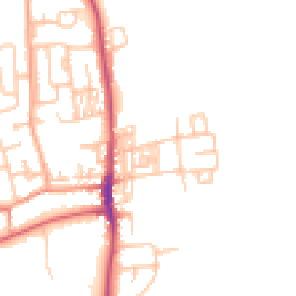 Daytime road noise heatmap for SR6 7FB