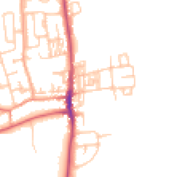 Daytime road noise heatmap for SR6 7FD