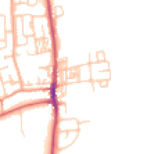 Daytime road noise heatmap for SR6 7FE