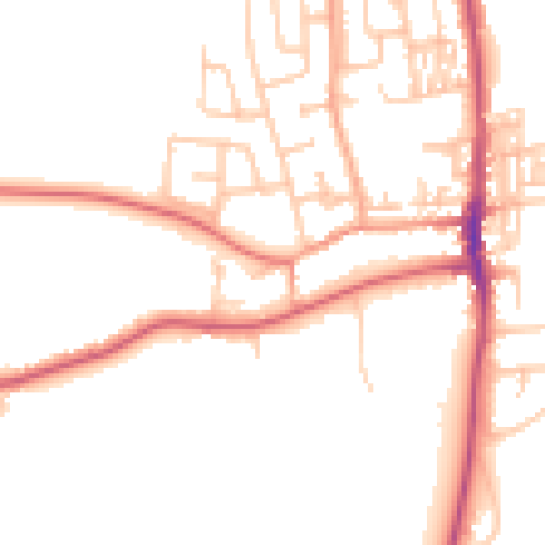 Daytime road noise heatmap for SR6 7JH