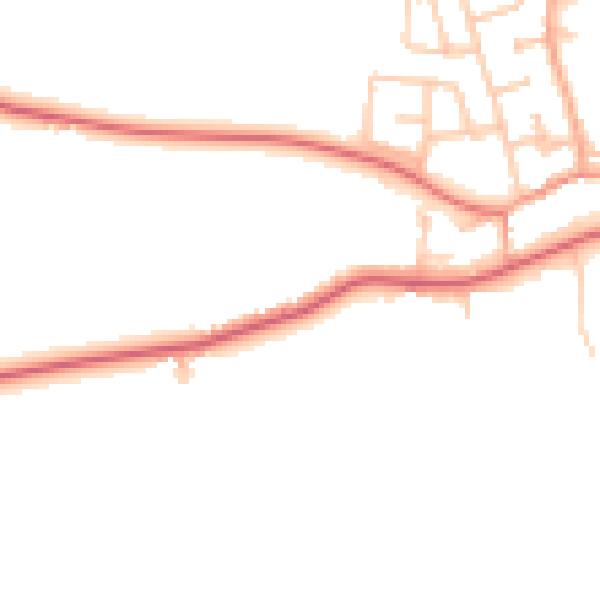 Daytime road noise heatmap for SR6 7JT
