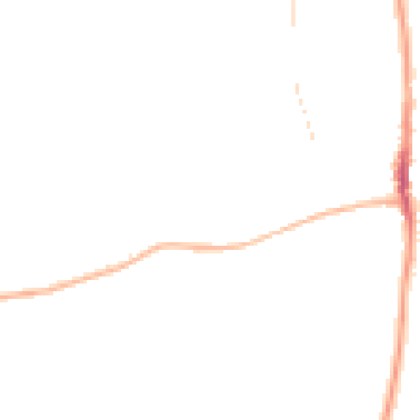 Night-time road noise heatmap for SR6 7JU