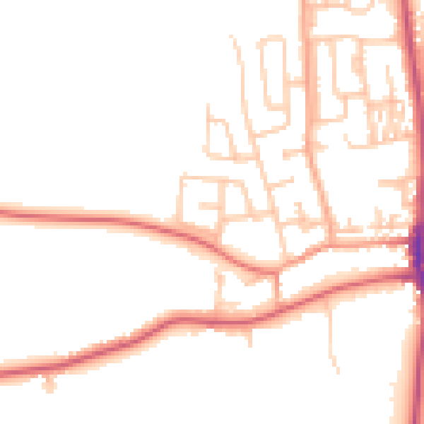 Daytime road noise heatmap for SR6 7LB