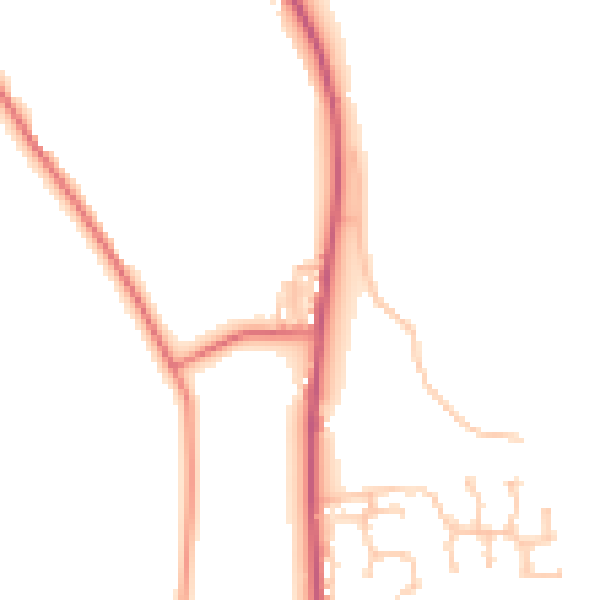 Daytime road noise heatmap for SR6 7NE