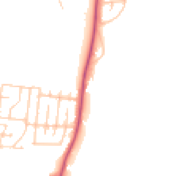 Daytime road noise heatmap for SR6 7NY