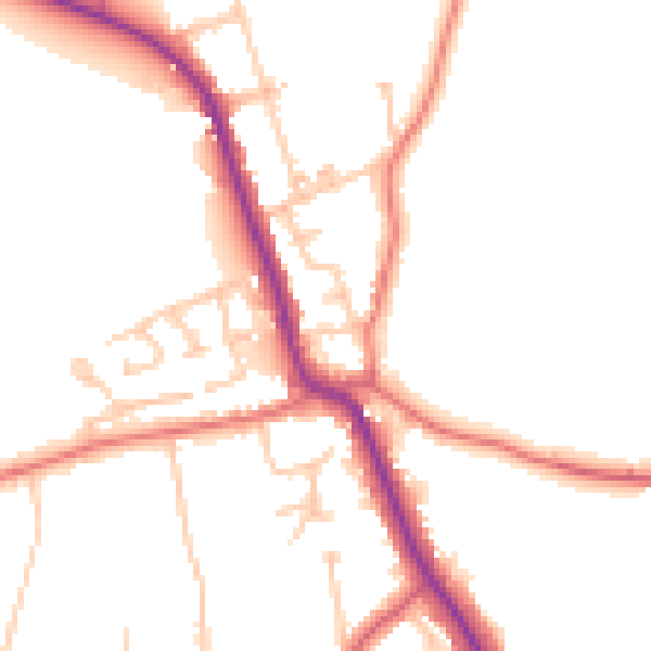 Daytime road noise heatmap for SR6 7PL