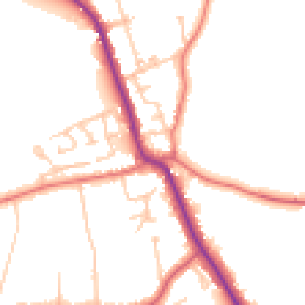 Daytime road noise heatmap for SR6 7QD