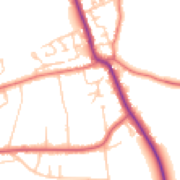 Daytime road noise heatmap for SR6 7QH