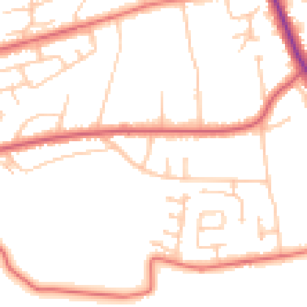 Daytime road noise heatmap for SR6 7QR