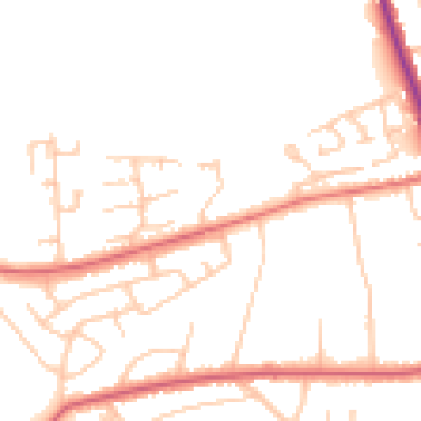 Daytime road noise heatmap for SR6 7RG