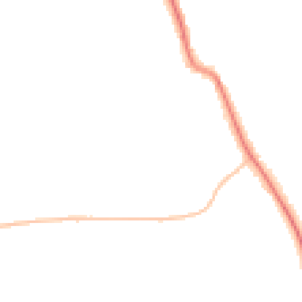 Night-time road noise heatmap for SR6 7RJ