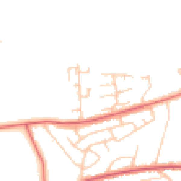 Daytime road noise heatmap for SR6 7RN
