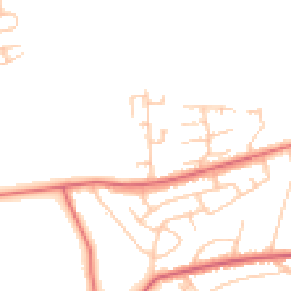 Daytime road noise heatmap for SR6 7RU