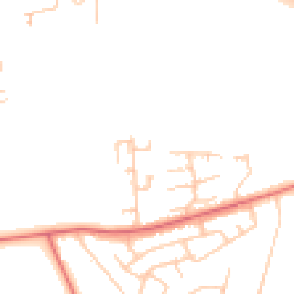 Daytime road noise heatmap for SR6 7RX