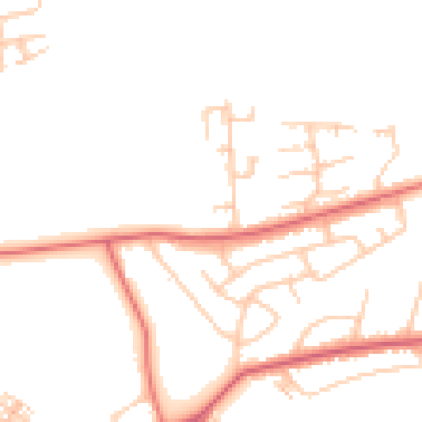 Daytime road noise heatmap for SR6 7SA