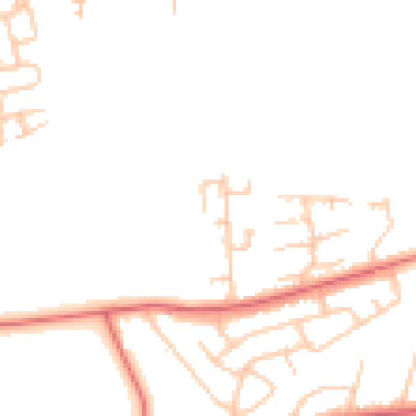 Daytime road noise heatmap for SR6 7SE