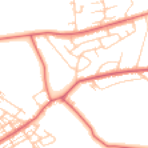 Daytime road noise heatmap for SR6 7SH