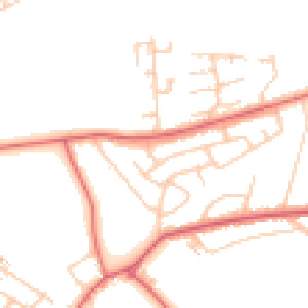 Daytime road noise heatmap for SR6 7SW
