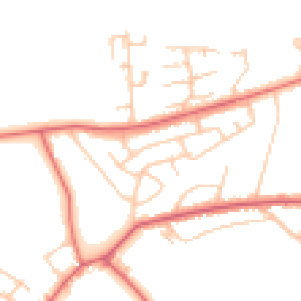 Daytime road noise heatmap for SR6 7SY