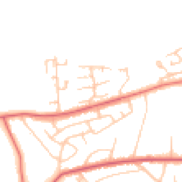 Daytime road noise heatmap for SR6 7TQ