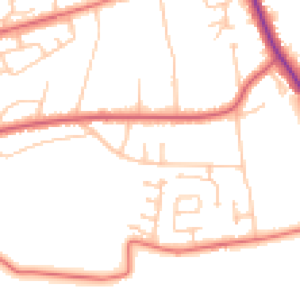 Daytime road noise heatmap for SR6 7UF