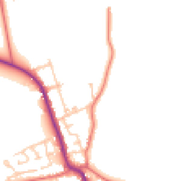 Daytime road noise heatmap for SR6 7XH