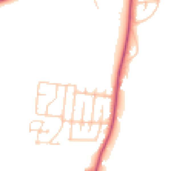 Daytime road noise heatmap for SR6 8AL