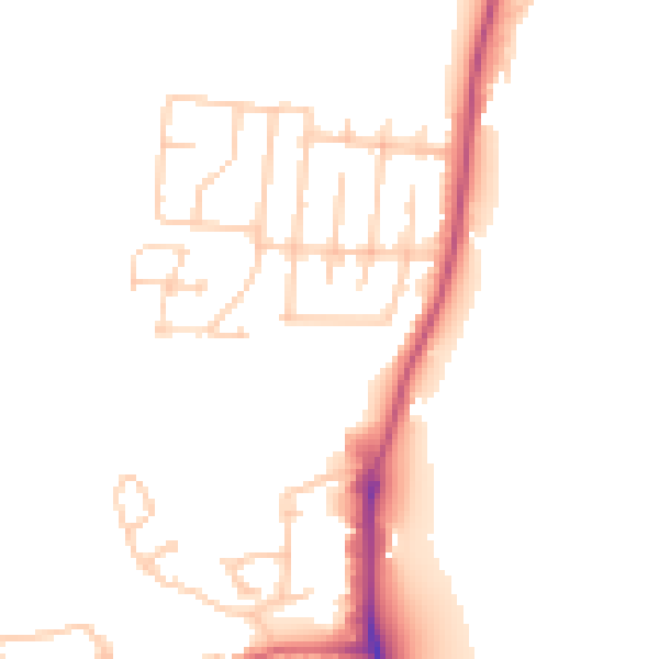 Daytime road noise heatmap for SR6 8AP