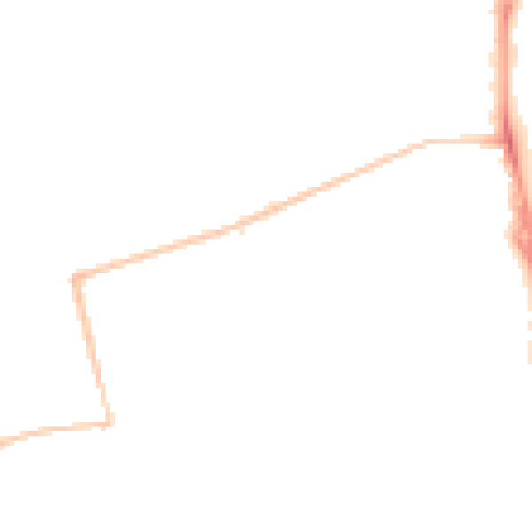 Night-time road noise heatmap for SR6 8EZ