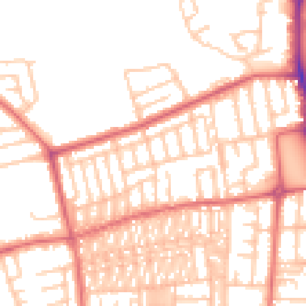 Daytime road noise heatmap for SR6 8HA