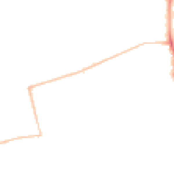 Night-time road noise heatmap for SR6 8HA