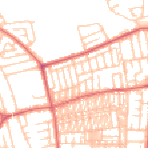Daytime road noise heatmap for SR6 8HF