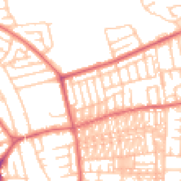 Daytime road noise heatmap for SR6 8HQ