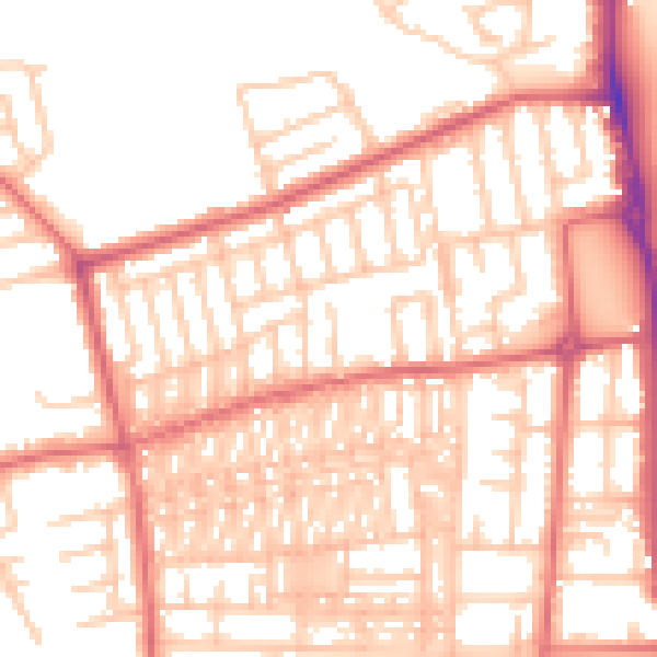 Daytime road noise heatmap for SR6 8HS