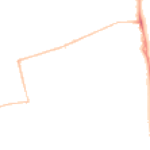 Night-time road noise heatmap for SR6 8HS