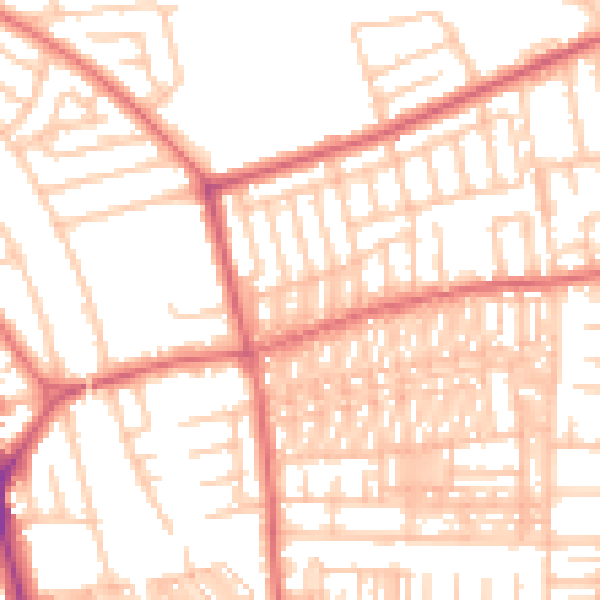 Daytime road noise heatmap for SR6 8JA