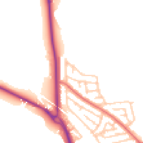 Daytime road noise heatmap for SR6 8JT