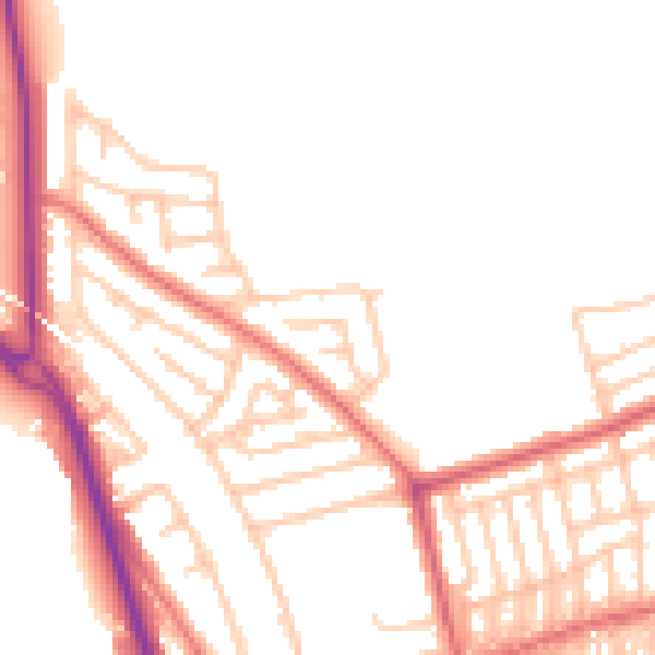 Daytime road noise heatmap for SR6 8LJ