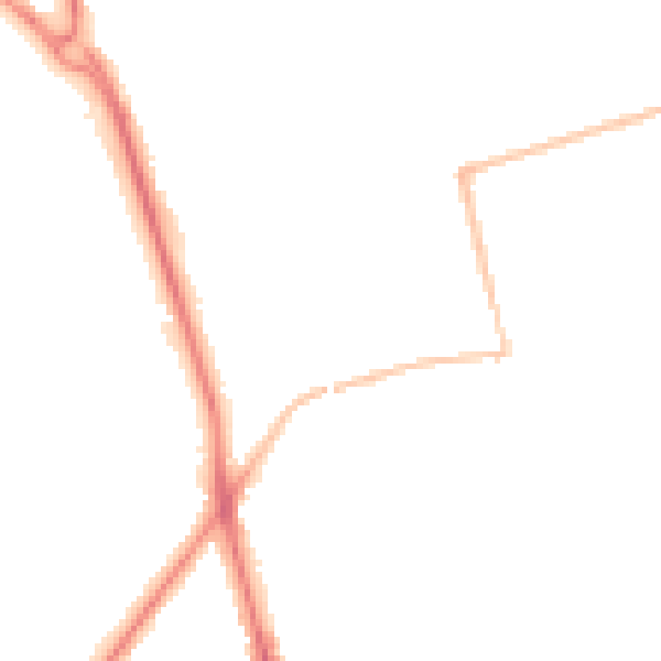 Night-time road noise heatmap for SR6 8NQ