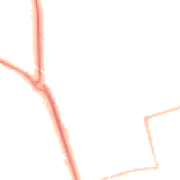 Night-time road noise heatmap for SR6 8PA