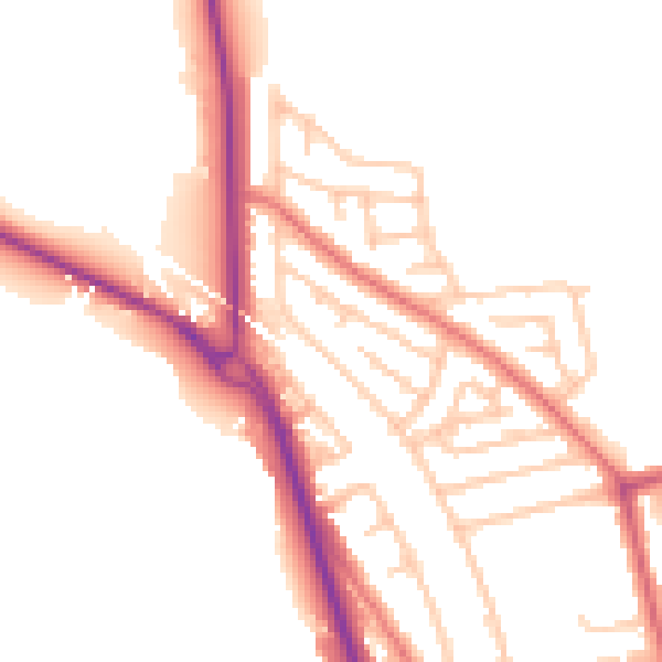 Daytime road noise heatmap for SR6 8PF