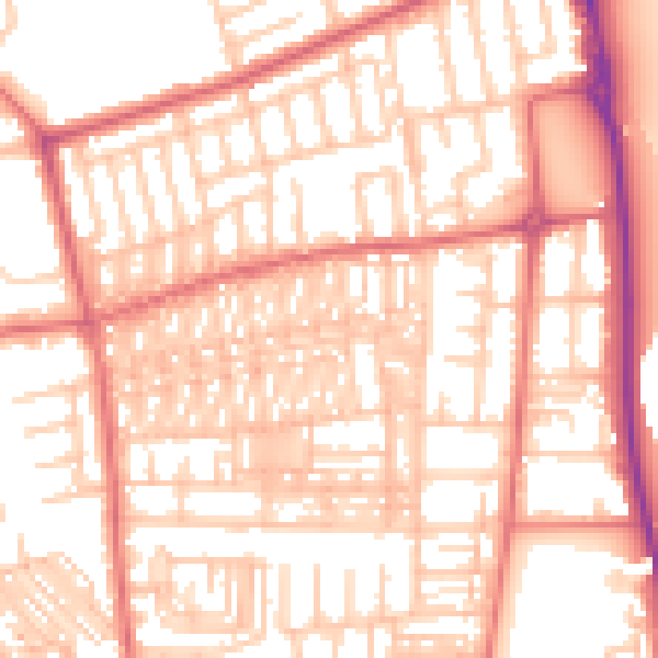 Daytime road noise heatmap for SR6 9AU