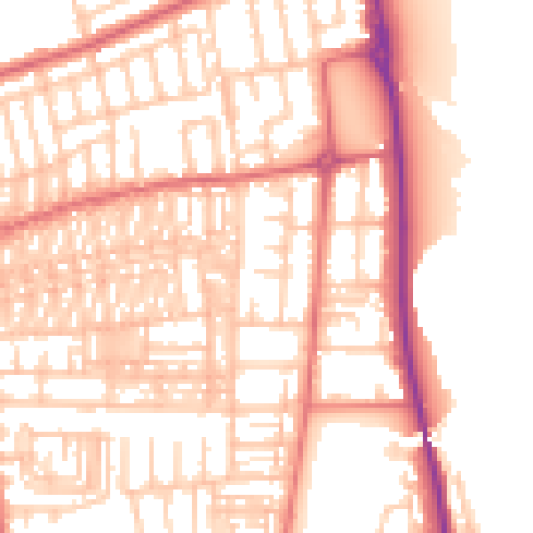 Daytime road noise heatmap for SR6 9DS