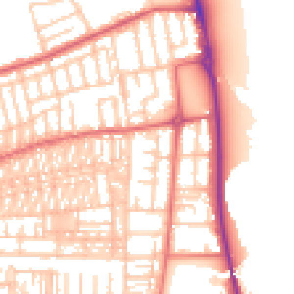 Daytime road noise heatmap for SR6 9DU