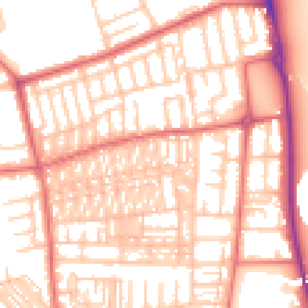 Daytime road noise heatmap for SR6 9EF