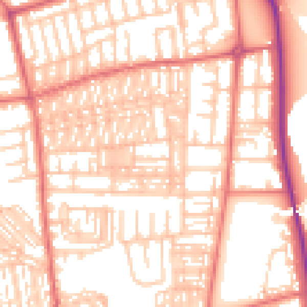 Daytime road noise heatmap for SR6 9HE