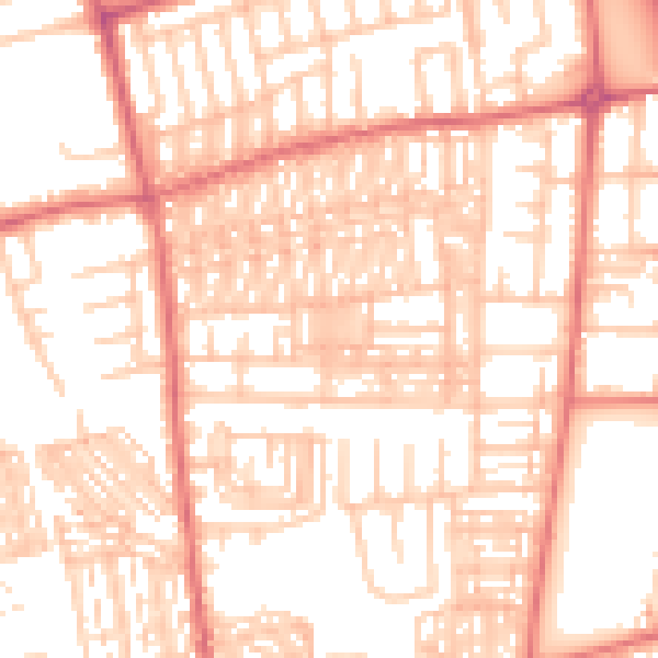 Daytime road noise heatmap for SR6 9HN