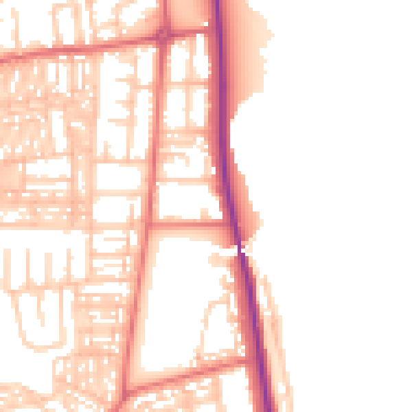 Daytime road noise heatmap for SR6 9NG