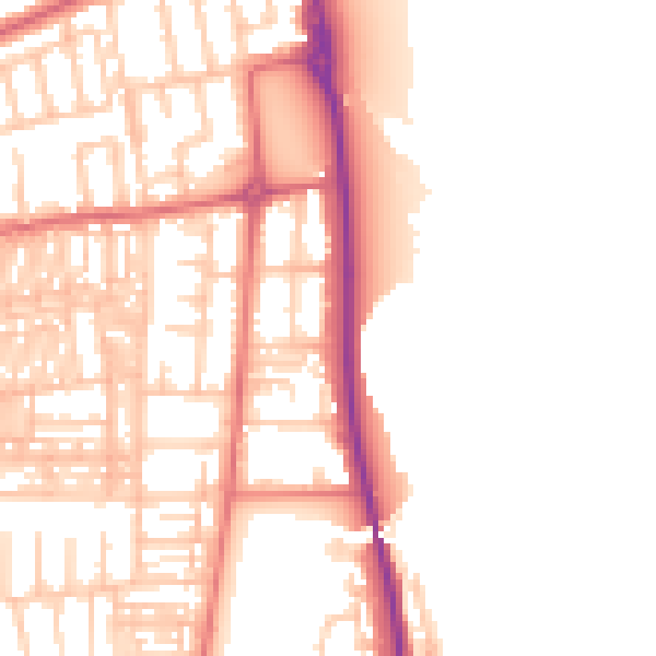 Daytime road noise heatmap for SR6 9NR